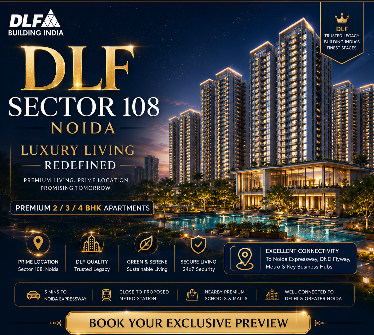 DLF Sector 108 Noida – Where Luxury Meets Modern Urban Living